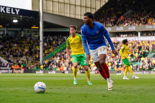 Iyad Mohamed was Pompey's man of the match at Norwich. Picture: Jason Brown
