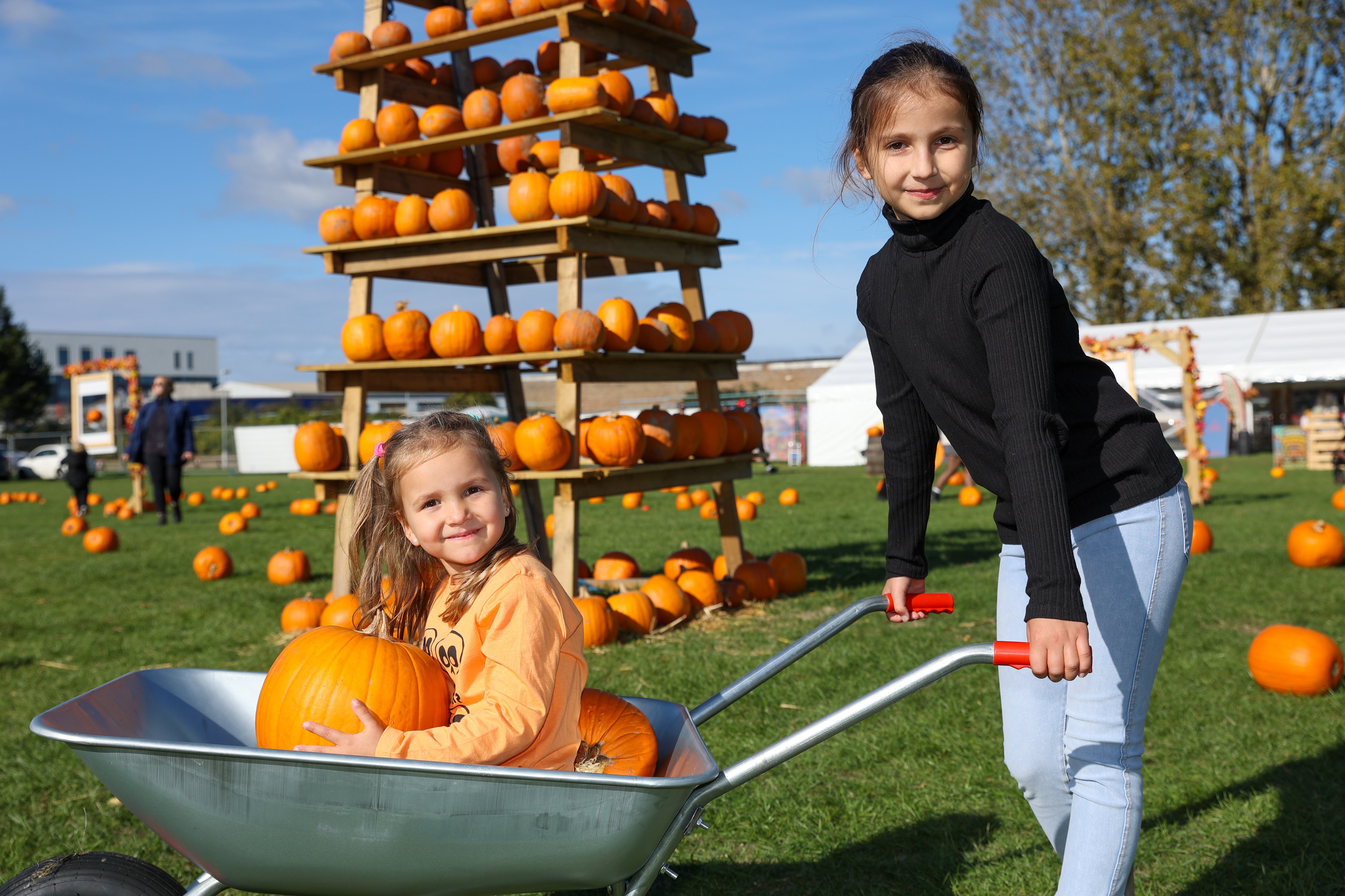 Families enjoy a fun filled day at the free Portsmouth Pumpkin Patch - in pictures