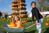  Nora, 5 and Lilia, 8 from Gosport, enjoy Portsmouth Pumpkin Patch.
