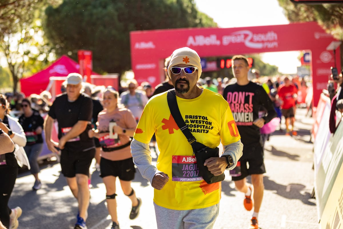 133 photos of enhusiastic purple wave runners from today's Great South Run
