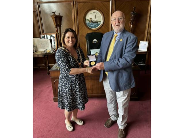 Richard Dickson with Gosport's mayor Cllr Kirsten Bradley