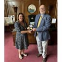 Richard Dickson with Gosport's mayor Cllr Kirsten Bradley