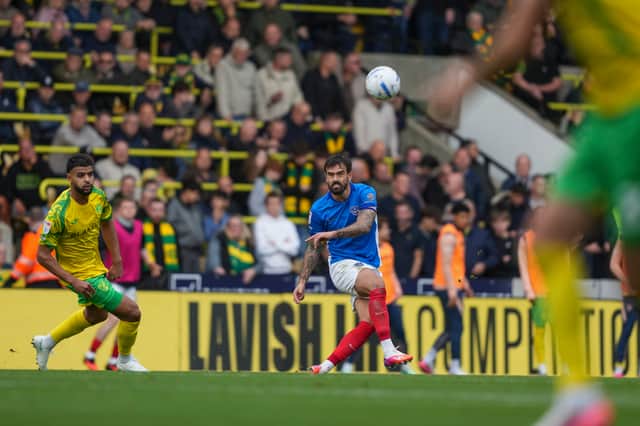 Marlon Pack came off in the 80th minute of Pompey's 1-0 win at Norwich on Saturday. Picture: Jason Brown