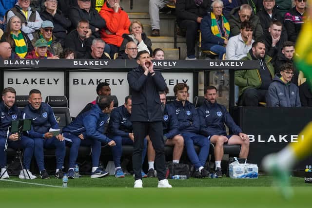 John Mousinho has praised Regan Poole's performance against Norwich. Picture: Jason Brown