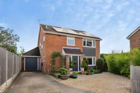 This detached Denmead home is on the market for £630,000, with five bedrooms, modernised accommodation and off-road parking for three vehicles