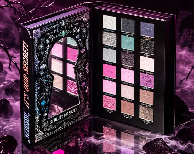 P.Louise's brilliantly spooky £45 Secrets in the Shadows Halloween palette opens to reveal 54 eyeshadows, with a clever light-up feature adding to the drama.