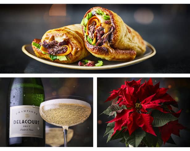 M&S Sparks customers can earn up to £15 in festive rewards this Christmas by shopping for eligible drinks, flowers and café treats. Photos by Marks and Spencer.