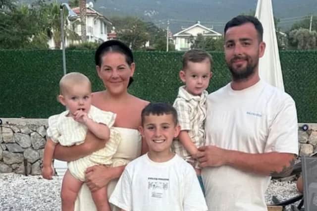 Jessica and Callum with their three children. Callum suffered a serious head injury in an attack on Cosham High Street on Friday, April 24.