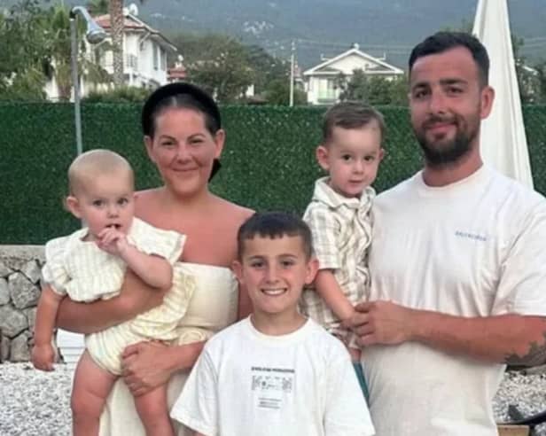 Jessica and Callum with their three children. Callum suffered a serious head injury in an attack on Cosham High Street on Friday, April 24.