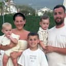 Jessica and Callum with their three children. Callum suffered a serious head injury in an attack on Cosham High Street on Friday, April 24.