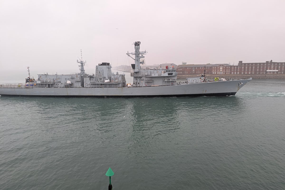 Watch: Prince William's Royal Navy frigate HMS Iron Duke towed to Portsmouth as she faces being scrapped