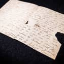 A letter written by Emma Hamilton sent to Lord Nelson which arrived after his death, part of the greatest collection of Admiral Horatio Nelson letters in private hands which have been unveiled at Sotheby's in central London, before they go up for auction, with an estimate of £4-6m.