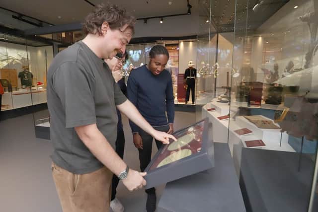 Pictured: Visitors at new Royal Marines Museum ahead of opening on October 24.