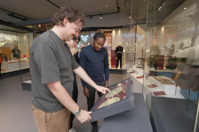 Pictured: Visitors at new Royal Marines Museum ahead of opening on October 24.