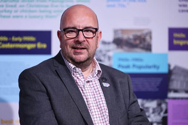 Leader of the City Council, Cllr Steve Pitt. Preview of Portsmouth100 Exhibition, Portsmouth Museum and Art Gallery, Museum Road, Portsmouth 
Picture: Chris Moorhouse (211026-027)