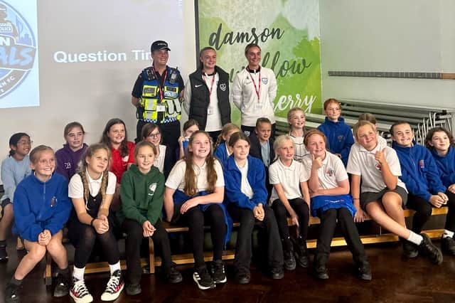 Pompey Women have been building stronger ties with the community. Players recently visited young fans at Crofton Anne Dale School in Stubbington.