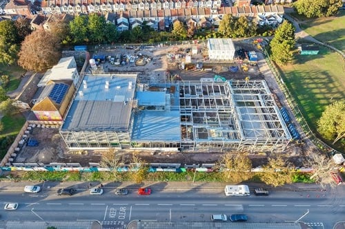Bransbury Park's £22m leisure centre reaches new heights with roof installation