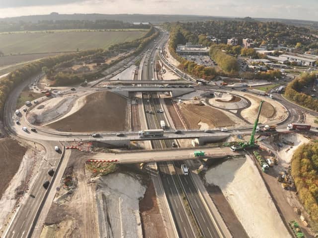 Major works are ongoing at Junction 9 of the M3 in Hampshire.