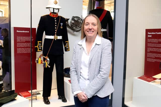 Pictured: Charlie Mallett, former Bugler in the Royal Marine Band service