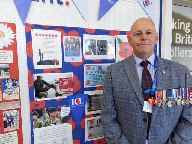 Andrew Carter MBE, Poppy Appeal organiser for the Havant Royal British Legion Branch