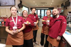 Tilly, Sue, Lexi, Lily and store manager Jack Bruce
