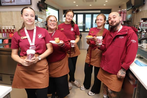 Tilly, Sue, Lexi, Lily and store manager Jack Bruce
