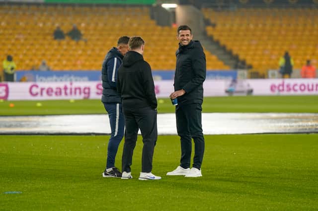 John Mousinho's side collected a 1-1 draw at Wolves on Tuesday night. Picture: Jason Brown