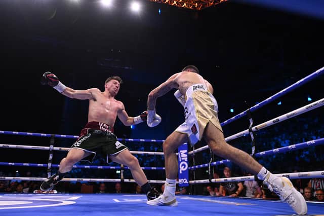 Waterlooville's Mark Chamberlain defeats Pierce O'Leary in August. Pic: Getty