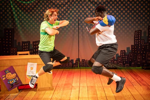 Harold, left, and George in Dog Man the Musical