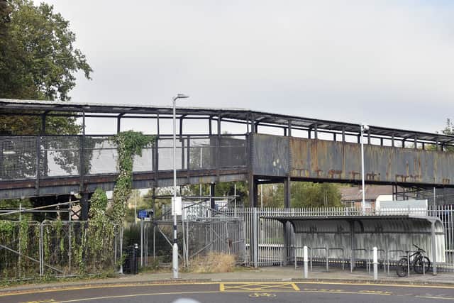 Havant footbridge at Havant Train Station is set to be demolished and replaced. The footbridge on Friday, September 25, 2026.