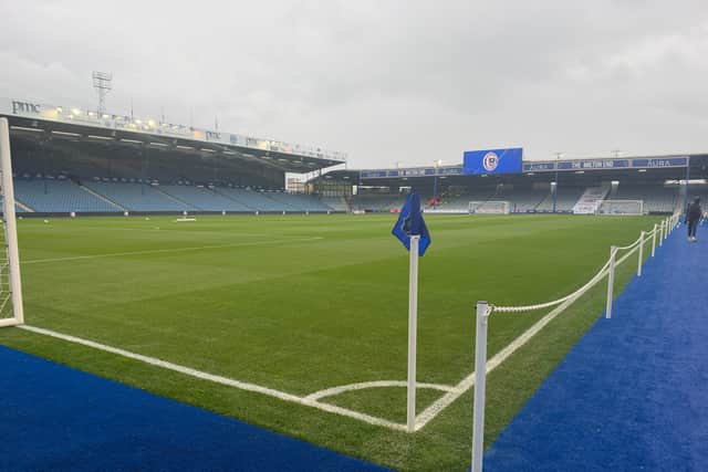 The Fratton Park pitch this morning