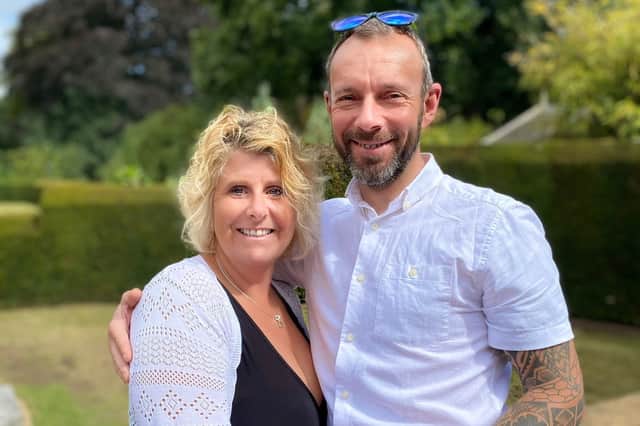 Emma Artemiou with husband Jamie.