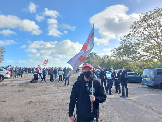 Anti-immigration protestor Mark Ayrton, of Portsmouth.