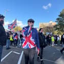 Anti-immigration protestors marching in Gosport.
