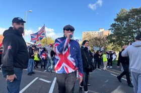 Anti-immigration protestors marching in Gosport.