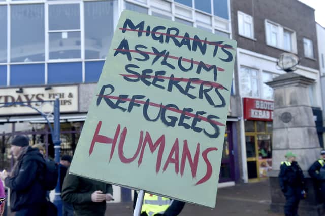 Stand up to racism and anti-migrant protesters from across the South Coast, held protests in Gosport town centre on Sunday, October 25, 2026.

Picture: Sarah Standing (251026-1498)