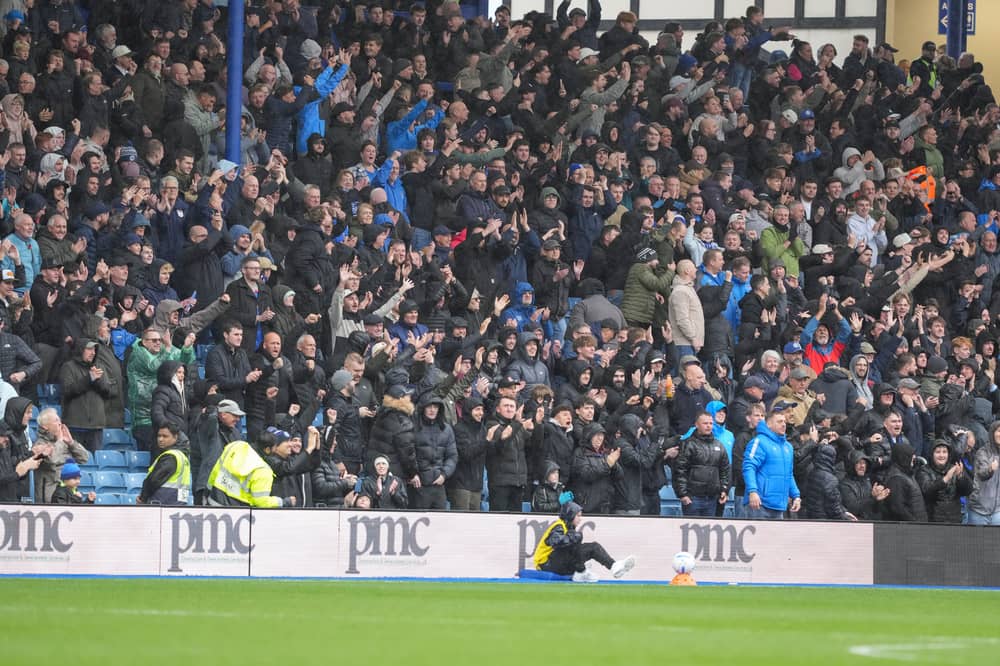 Pompey fans in their side's clash with Millwall on Saturday. Pic: Jason Brown.