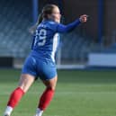 Zoe Barratt opened the scoring for Pompey Women against Cheltenham in the ninth minute