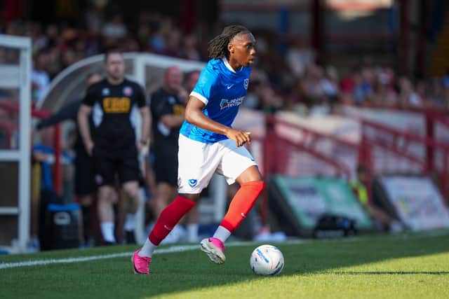 Pompey player Michael Ani made six appearances during a one-month loan with the Hawks. Picture: Jason Brown