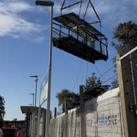 Old Havant footbridge lifted by cranes to make way for modern upgrade