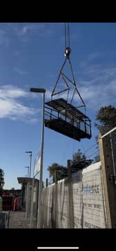 The Havant footbridge was removed today by cranes