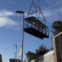 The Havant footbridge was removed today by cranes