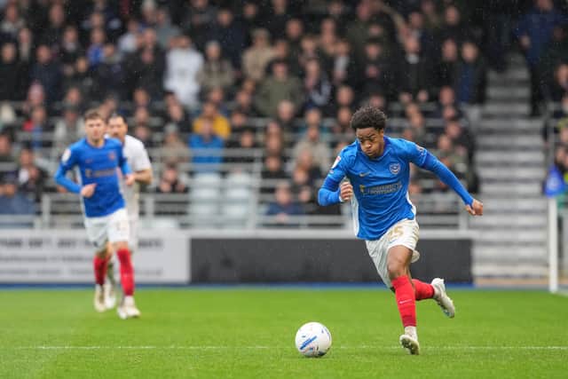 Chelsea loanee Ryan Kavuma-McQueen has shone at Fratton Park. Picture: Jason Brown