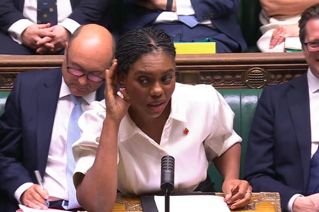 Conservative Party leader Kemi Badenoch following Chancellor of the Exchequer John Healey´s Budget in the House of Commons, London.