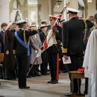 Princess Royal hands Queen Elizabeth II's Colours to Portsmouth Cathedral in 'poignant' Royal Navy service