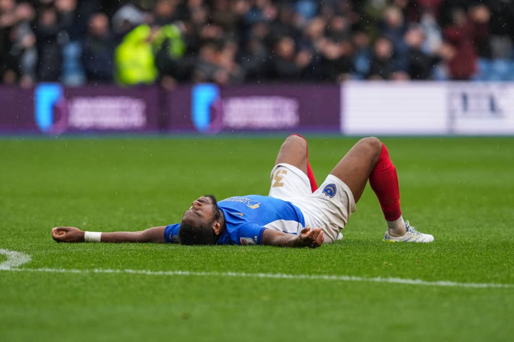 Pompey's Ebou Adams. Pic: Jason Brown