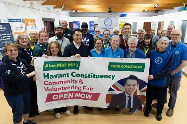 Alan Mak MP with exhibitors at his 11th annual Community & Volunteering Fair