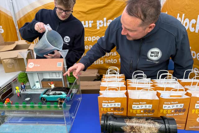 South West Water demo of what happens when we flush our toilets!