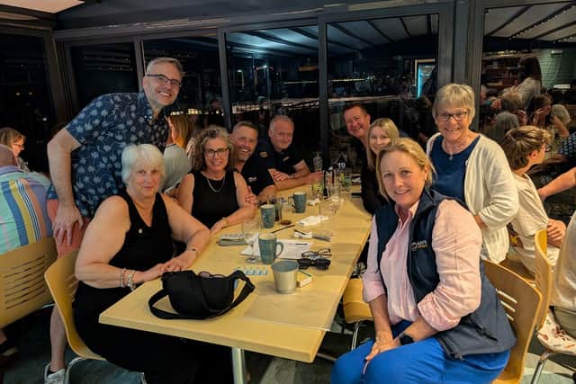 Gary Parker with GAFIRS quiz team before they were called to an emergency