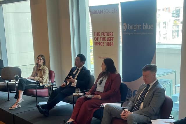 Havant MP Alan Mak (second left) spoke at a Tech Summit about AI’s impact on the economy and workplaces